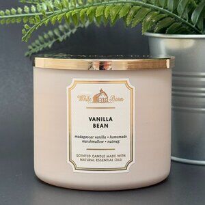 BBW Vanilla Bean White Barn Bath & Body Works 3 Wick Candle